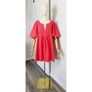 Pomander Place Women Size XXXL Red Poppy Stitch Finley Flutter Sleeve Dress